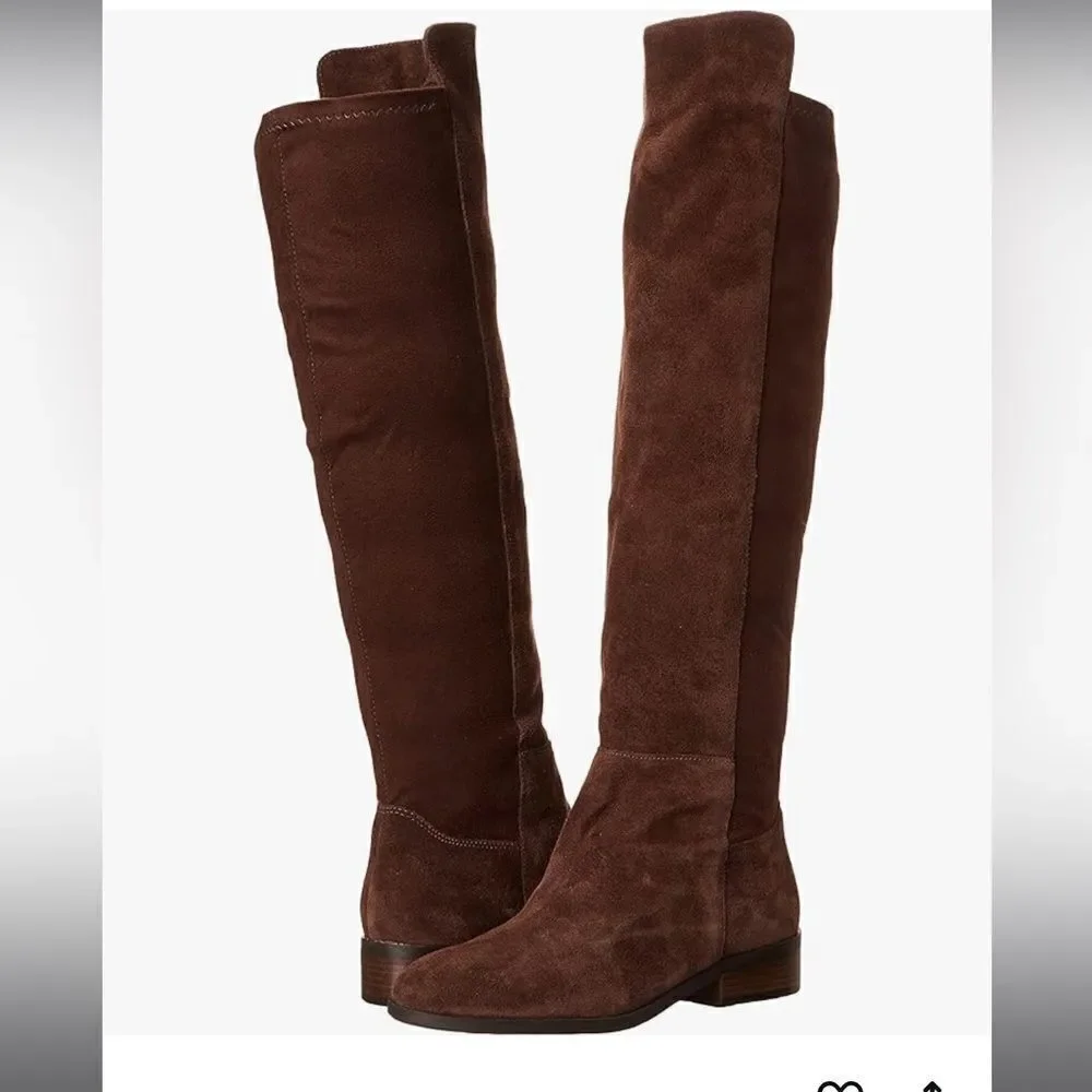 Lucky Brand Calypso Suede Over The Knee Boots in Chocolate Brown NWOB